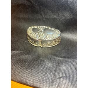 Godinger Silver Plated Double Heart Jewlery Box.